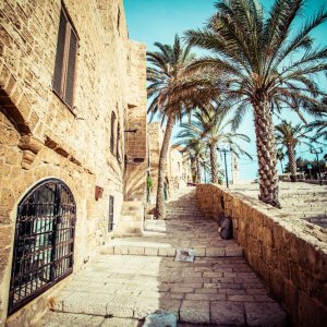 The old streets of Jaffa, Tel Aviv, Israel 